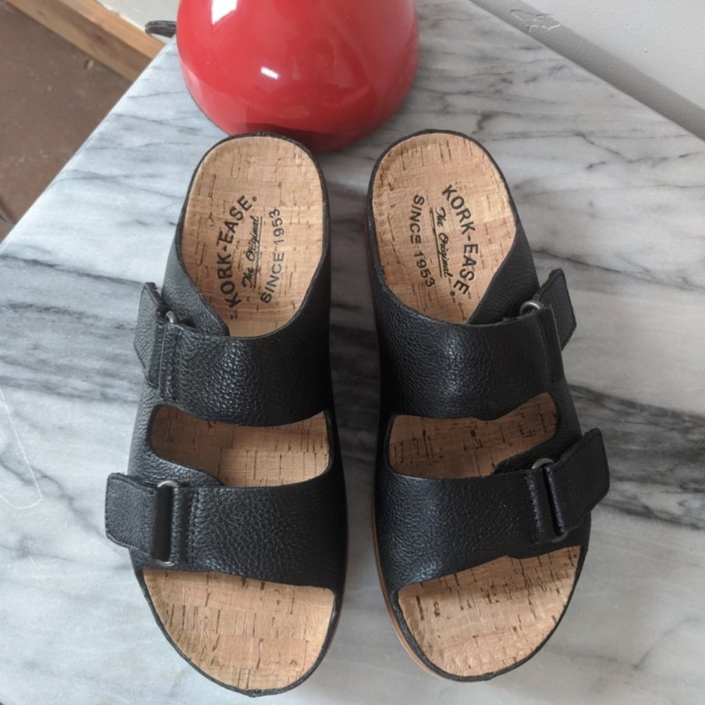 Kork-Ease black strappy sandals